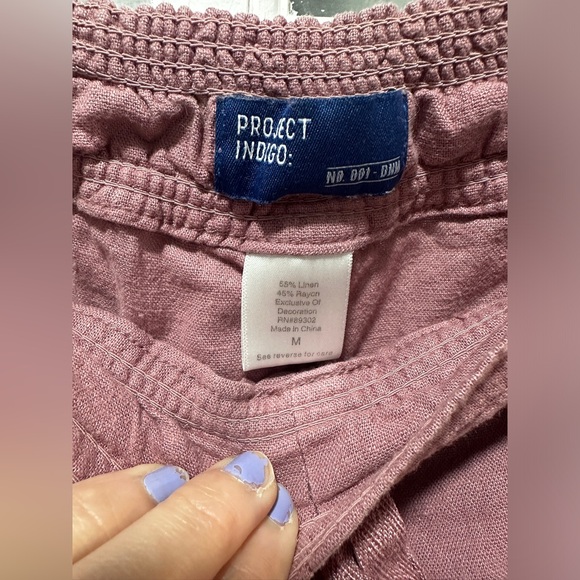 Project Indigo High Rise Linen Shorts - Picture 7 of 8